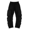 Men's Pants Hip Hop Street Casual Trousers Bottom Fashionable 3D Multi Pocket Cargo Pants Slow Runner Drawstring Zipper Sports Pants XLL2405