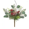 Fiori decorativi 35 cm Decorazione natalizia Pine cono Berries Bouquet Atmosfera Disposizione della scena per l'arredamento delle feste a casa