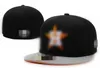 Caps ajustés pour hommes Houston H chapeaux de taille hip hop Caps de baseball Caps plats adultes pour hommes pour hommes Full Fermed A2