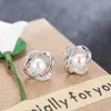 Hölzerohrringe Huitan Einfache elegante Nachahmung Perle hohe Qualität Valentinstag Liebe Geschenk vielseitiger Statement Ohrring für Frauen