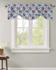 Curtain Flowers Tropical Leaves Plants Window Living Room Kitchen Cabinet Tie-up Valance Rod Pocket