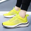 Men Women Running Shoes Comfort Lace-Up Wear-Resistant Anti-Slip Soft Solid Grey Black Yellow Shoes Mens Trainers Sports Sneakers