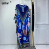 Vêtements ethniques Robes de Winyi Muslim pour femme Maxi Dress Fashion Kaftan Floral Print Abaya Dubai Luxury Summer Bohemian Party