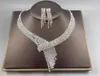 Brincos de colar de colar de jóias de casamento luxuosas conjuntos de jóias para a noiva Jóias Brincha Jóia de Jóias Austria Crystal WholesA1353511