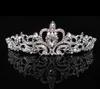 Sparkly Full Circle Tiaras Pageant Blaadschakelaar Clear Oostenrijkse Rhinestones King Queen Princess Crowns Wedding Bridal Brides Crown Party H7731465