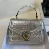 Bolsa de bolsa de bolsa clássica em forma de jóia bolsa de ombro, alça de gão feminina de luxo de luxo de luxo bola de mensageiro da bolsa de floagem de flapa