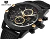 Benyar Mens Watches Top Luxury Sport Chronograph Fashion Men vattentätt lyxvarumärke Gold Quartz Watch Saat Reloj HOMBRE9605037