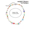 Chains Salircon Boho Multicolor Handwoven Seed Beads Beaded Flower Choker Trend Y2K Imitation Pearl Collar Necklace Women Party Jewelry