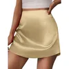 Юбки женская длина атласа A-line Zipper короткая юбка летняя женщина клетчатки с твердым цветом лично молодежь