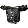 Midjepåsar Johnature Moto Biker Women Bag 2024 Steampunk Rock Rivet Chest Multifunktionell kvinnlig axel Messenger