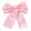 Hair Accessories Satins Ribbon Bowknot Clip Sweet Girl Ballet Spring Women For Thin French Barrette