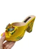 Ultimo modello di ricamo da donna Scarpe da donna Nigeria Africa 10 cm Teli alti festeggianti Crystal Design Women Scarpe 240509