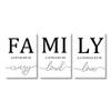 frameless simple black and white family posters modern canvas painting wall art printing pictures for living room home decoration J240505