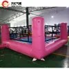 Ship de porte libre Activités extérieures 4x4m 13x13ft rose interactive Bague de boxe de lutte gonflable, Zone de jeux de joute gonflable