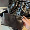 10A Fashion Black Gold Sac Lacquer Tote Sac Grand sac CC Sacs Chaîne, Sac d'épaule Sac en cuir, sac brillant, Couleurs Designer Bucket Veqt