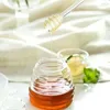 Bouteilles de rangement en nid d'abeille en verre miel miel borosilicate ustensiles de cuisine créative avec cuillère en remuant
