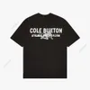 Hög version Cole Buxton London Limited Edition Silver Powder Bokstäver slogan Tryckt Mens Loose Casual Short Sleeved T-shirt