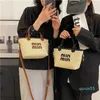 Umhängetaschen Sommergras Basg für Frauen böhmische Strandtasche Designer süße Geldbörsen und Handtaschen