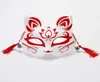 Masques de renard japonais Style à main PVC Fox Cat Mask Cosplay Masquerade Festival Ball Kabuki Kitsune Cosplay Costume JK2009PH5742978