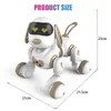 Engraçado RC RC Robot Electronic Dog Stunho Voice Comando TouchSense Music Song For Boys Girls Childrens Toys 6601 240506