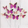 Другое мероприятие вечеринка поставляет новый DIY STAM GOLD PINK BUTTERFLY TOPPER