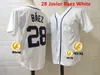 Mens # 24 Miguel Cabrera Baseball Jersey cousé # 28 Javier Baez # 20 Spencer Torkelson Jerseys S-3XL