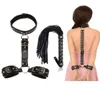 Massage Erotic Sex Toys Neck Collar Handcuff Whip för par kvinna och vuxen sexig spel bdsm bondage begränsningsrep exotisk accesso2356947