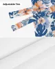 Curtain Flowers Tropical Leaves Plants Window Living Room Kitchen Cabinet Tie-up Valance Rod Pocket