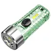 New mini keychain Flashlights USB Rechargeable 3 mode Powerful flashlight with side lights Portable outdoor emergency Lamp