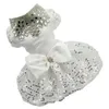 Luxury Princess Wedding Dog Dresses For Small Dogs Sequin Cat Kirts Summer Dress Clothes Chihuahua Puppy Apparel 240429