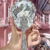 Miroirs compacts Flower Knows Swan Ballet Collection Handheld Mirror - Exquise Relief Design Elegant Makeup Tools Q240509
