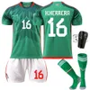 Voetbalsets/tracksuits heren tracksuits 2223 Mexico voetbalshirt nr. 14 Home 16 Soccer Jersey Green 9 Raul 22 Leso Suit originele sokken