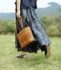 スカートタイ染料ロングラミーレース女性のスカートサマーアインラインボイルヴィナッジ高品質の春の服
