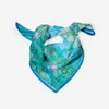 Scarves Monet Oil Painting Twill % Silk Scarf Fashion Bandana Women Scarf Wraps 53cm Square Scarves Hijab Head Scarf Neckerchief Q240509