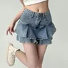 Jupes vintage y2k coréen style femme jean jupe bleu kawaii harajuku a-line denim chic fashion occasionnel fashion été 2024 vêtements