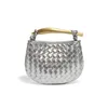 Designer di lusso borse a tracolla intrecciate a mano di alta qualità borse da borsetta con frizioni di moda in metallo