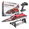 HJ808 RC Boat 2.4GHz 25kmh de controle remoto de alta velocidade Racing Racing Speed ​​Speed ​​Boat Children Model Toy 240510