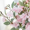 Dekorativa blommor kransar 5 gafflar 20 huvuden stora siden rose för bröllopsdekor julkransar hem dekorativ bonsai fotografering rekvisita konstgjorda blommor