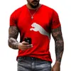 Vintage T-Shirt For Men Wolf Leopard Pattern 3D Printed Casual Round Neck Shirt Quick-Drying Exquisite Oversized Mens Clothing 240509