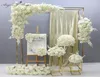 Rose blanche rose artificielle arrangement de fleurs artificielles de mariage décoration de scène de mariage murdur suspendu rideau floral table fleur ball 2208016847