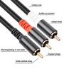 Fernbediener -RCA -Y -Adapter -Kabel -Subwoofer 1x bis 2x RAC Audio 1 2 Strommesser
