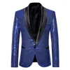 Costumes masculins brillant glitter en or brillant paillettes ornées de blazer veste de nuit masculine costume de costume chanteurs homme vêtements de scène