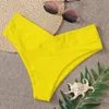 Sexy v feeky Womens Bikini Tanga Bottom Brasilian Semi Badwear Beachwege Bade Balck Ladies Frauen schwimmen 240509