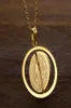 San Benito Medal Pendant Goud Kleur Roestvrijstalen roteerbare Jesus Pendants Kettingen voor religieuze sieraden Medallion MA039L3858343