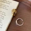 925 Sterling Silver Rings Fine Jewelry Round Open Statement Rings for Women Men anillos mujer 18k Gold Color Wedding Gifts Adjustable Ring