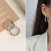 Nieuwe Designer oorbellen Women Gold Metal Ring Fashion Love Heart Earrings Stud vrouwelijke zus bruiloft diamant premium minimalistische oorbellen 18k feest sieraden