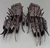 Ancient Collectibles Decorated Old Copper Hammered Protective Gloves In War9727767