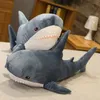 45/60/80cmかわいいサメのぬいぐるみおもちゃ柔らかいぬいぐるみのスピルゴード動物読書誕生日ギフトのためのクッション人形ギフト240509