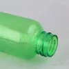 Garrafas de armazenamento 75ml Garrafa de plástico verde com bomba de loção dourada 75cc Gel / sub-atleta de recipiente cosmético vazio (43 PC / lote)