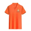 Teddybärenpuppen-Trend minimalistisch gedrucktes Polo-Shirt-T-Shirt für Herren 2024 Sommer Lose Kragen Casual Short Sleeved Top 240510
